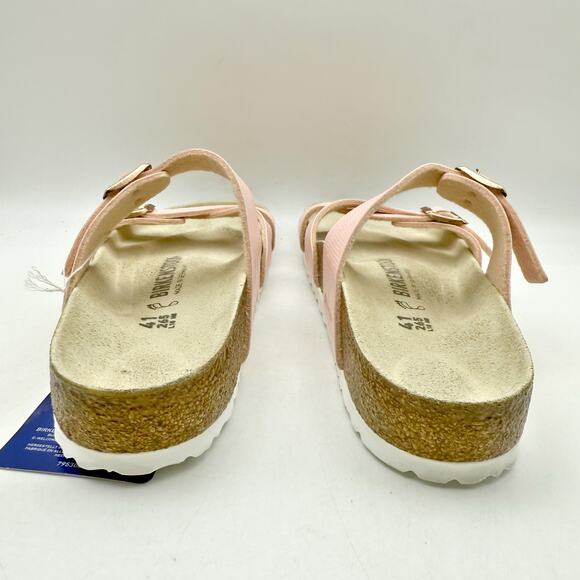 Birkenstock Womens Franca Birko Flor Sandals EU 41 US 10 Pink Leather NWOB - Picture 9 of 12